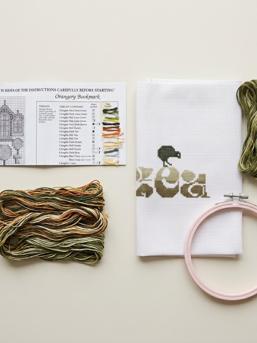 Cross Stitch Pattern Floss Bundle Textile Heritage Orangery TeaKiwi Hoop Destash